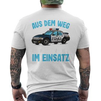 Children's Aus Dem Weg Großer Bruder Im Einsatz Boys' Police 80 T-Shirt mit Rückendruck - Seseable