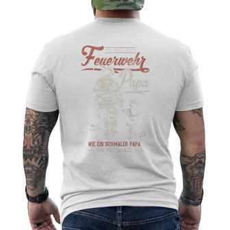 Children's Ich Habe Einen Feuerwehr Papa Ich Habe Einen Feuerwehr Papa T-Shirt mit Rückendruck - Geschenkecke