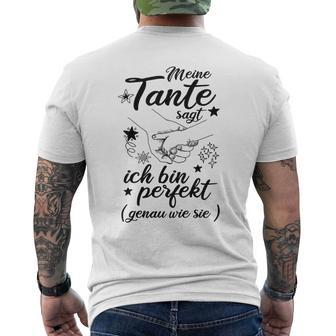 Children's Meine Tante Sagt Ich Bin Perfekt Von Tante Für Niche T-Shirt mit Rückendruck - Seseable