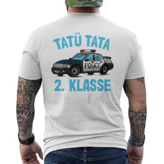 Children's Tatü Tata 2 Class Ich Komme School Boys Police 80 T-Shirt mit Rückendruck - Geschenkecke