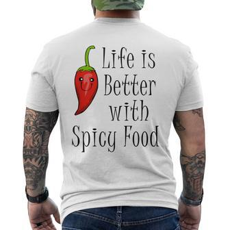 Chili Mexican Food Saying Pepper Men's T-shirt Back Print - Monsterry CA