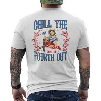 Chill The Fourth Out Retro 4Th Of July Men's T-shirt Back Print | Mazezy UK