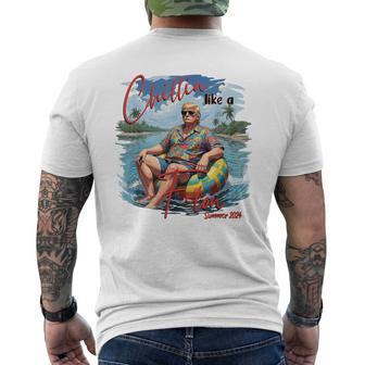 Chillin Like A Felon Trump For President 2024 Trump Men's T-shirt Back Print - Monsterry AU