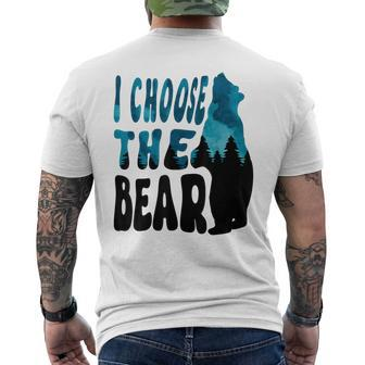 I Choose The Bear 2024 Bear In The Camp Trending Men's T-shirt Back Print | Mazezy UK