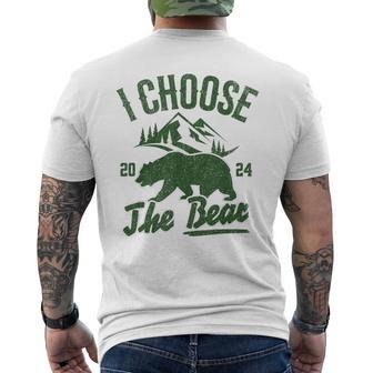 I Choose The Bear 2024 Men's T-shirt Back Print | Mazezy
