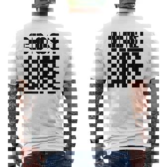 Choose Life Grandes Lettres Noires En Gras Style Rétro Années 80 T-shirt imprimé au dos - Cadeauxyz