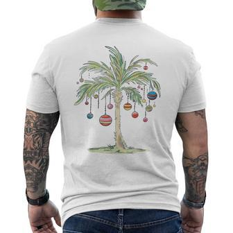 Christmas In July Aloha Tropical Xmas Holiday Beach Hawaiian Men's T-shirt Back Print - Thegiftio