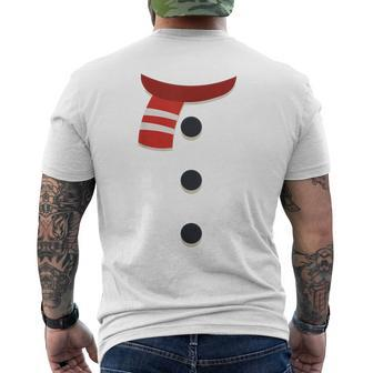 Christmas Snowman Frosty Snowman Costume Fun Snow Men's T-shirt Back Print - Monsterry
