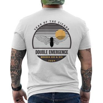 Cicada Double Emergence Broods Xix Xii Insect Reemergence Men's T-shirt Back Print - Monsterry