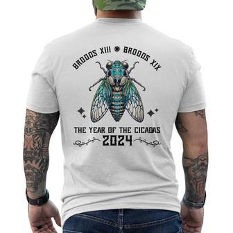 Cicada Lover Brood Xix Brood Xiii Year Of The Cicada 2024 Men's T-shirt Back Print - Monsterry AU