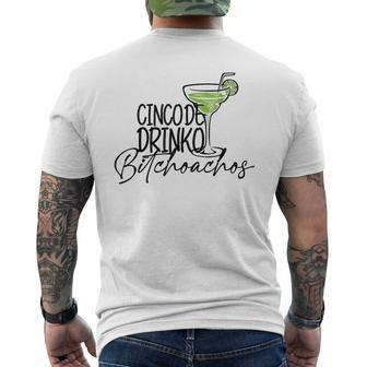 Cinco De Drinko Bitchachos Cinco De Mayo Drinking Men's T-shirt Back Print - Monsterry UK