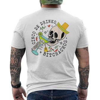 Cinco De Drinko Bitchachos Cinco De Mayo Drinking Men's T-shirt Back Print - Seseable