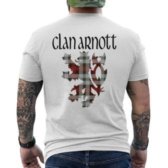 Clan Arnott Tartan Scottish Family Name Scotland Pride Men's T-shirt Back Print - Seseable