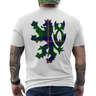 Clan Carmichael Tartan Scottish Family Name Scotland Pride Men's T-shirt Back Print - Seseable