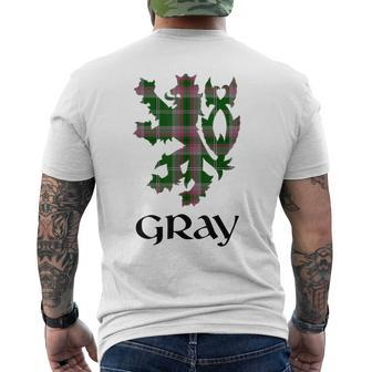 Clan Gray Htg Tartan Scottish Family Name Scotland Pride Men's T-shirt Back Print - Seseable