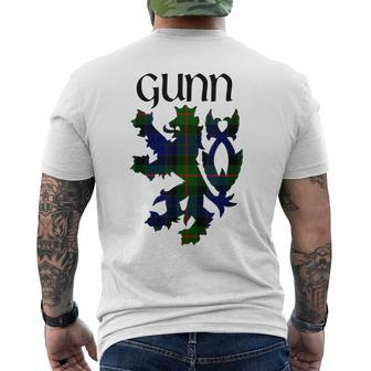 Clan Gunn Tartan Scottish Family Name Scotland Pride Men's T-shirt Back Print - Seseable