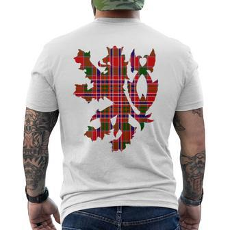 Clan Macalister Tartan Scottish Family Name Scotland Pride Men's T-shirt Back Print - Seseable