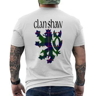 Clan Shaw Tartan Scottish Family Name Scotland Pride Men's T-shirt Back Print - Seseable