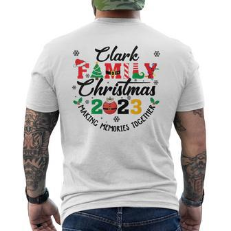 Clark Family Name Christmas Matching Surname Xmas Men's T-shirt Back Print - Seseable