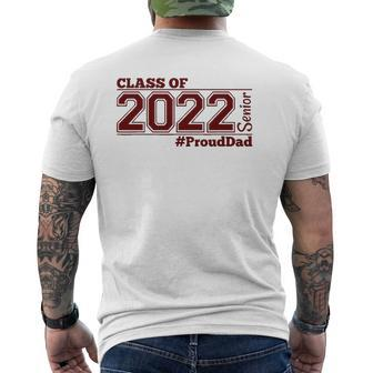 Class Of 2022 Senior Prouddad Maroon Grads Of 22 Dad Mens Back Print T-shirt | Mazezy