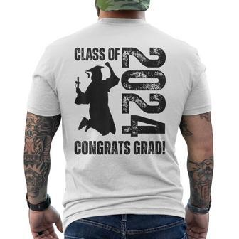 Class Of 2024 Congrats Grad 2024 Graduate Congratulations Men's T-shirt Back Print - Monsterry