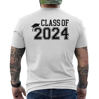Class Of 2024 High School Senior Graduation Cap Varsity Men's T-shirt Back Print - Monsterry CA