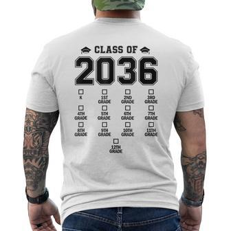 Class Of 2036 Grow With Me With Space For Checkmarks Men's T-shirt Back Print - Monsterry CA