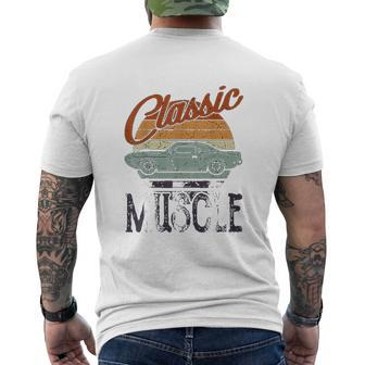 Classic Muscle Car Mens Back Print T-shirt | Mazezy