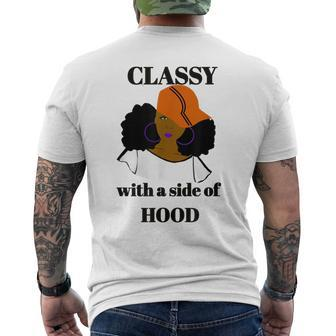 Classy With A Side Of Hood Afrocentric Men's T-shirt Back Print - Monsterry