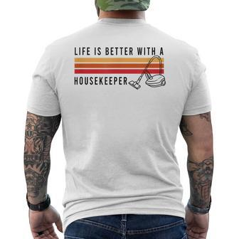 Cleaning Housekeeping Professional Housekeeper Men's T-shirt Back Print - Monsterry