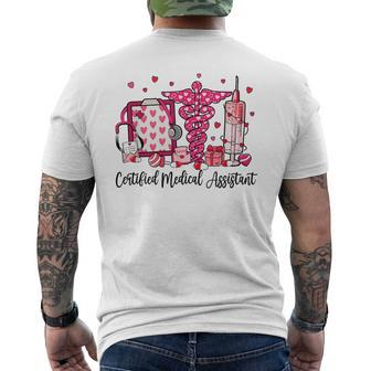 Cma Certified Medical Assistant Hearts Valentine's Day Men's T-shirt Back Print | Mazezy CA