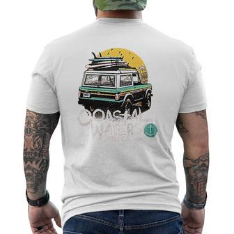 Coastal Waters Mens Back Print T-shirt - Thegiftio UK