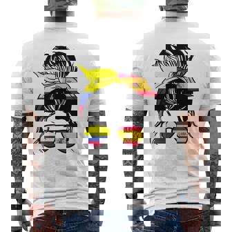 Colombia Y España Mix Raíces Colombianas Camiseta Hombre Estampado Espalda - Regaloses