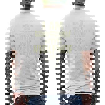 I Am Comfortable With Violence On Back Men's T-shirt Back Print - Thegiftio