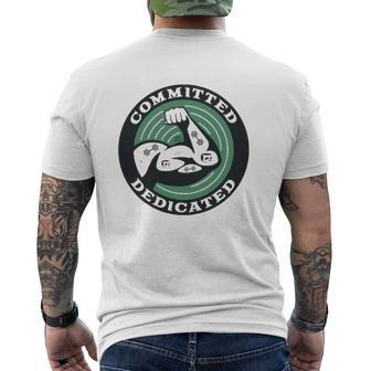 Committed And Dedicated Essential Mens Back Print T-shirt | Mazezy UK