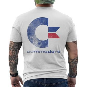 Commodore C64 Uppercase Letter Stone Washed Grunge Effect Men's T-shirt Back Print - Monsterry DE