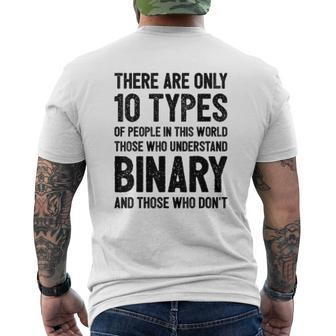Computer Science Binary Code Programmer Mens Back Print T-shirt - Thegiftio UK
