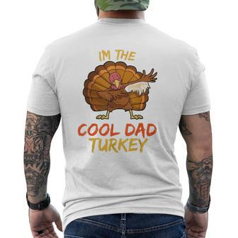 Cool Dad Turkey Matching Family Group Thanksgiving Party Pj Mens Back Print T-shirt | Mazezy AU