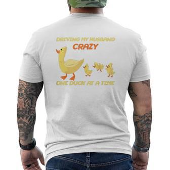 Cool Duck Lady Duck Husband Crazy Mens Back Print T-shirt - Thegiftio UK