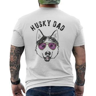 Cool Husky Dad Dog Owner Lover Huskies Love Mens Back Print T-shirt | Mazezy