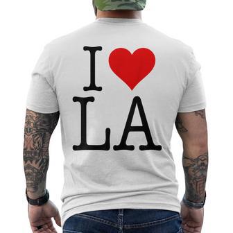 Cool I Love La Los Angeles Novelty Men's T-shirt Back Print - Monsterry AU