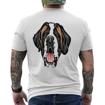 Cool Saint Bernard Face Pet Lover Mens Back Print T-shirt | Mazezy AU