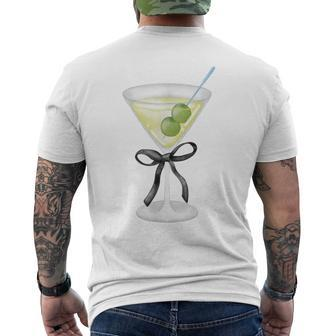 Coquette Bow With Martini Coquette Aesthetic Men's T-shirt Back Print - Monsterry DE