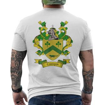 Corrigan Coat Of Arms Corrigan Surname Family Crest Mens Back Print T-shirt - Thegiftio UK