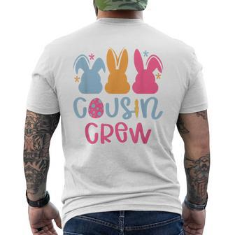 Cousin Crew Cute Bunny Rabbit Matching Easter Day Party Men's T-shirt Back Print | Mazezy