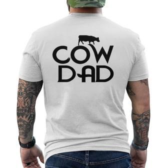 Cow Lover Father's Day Cow Dad Mens Back Print T-shirt | Mazezy