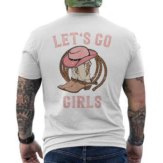 Cowboy Hat Boots Let's Go Girls Western Cowgirls Cowgirl Men's T-shirt Back Print - Monsterry UK