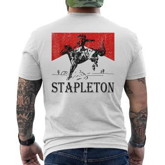 Cowboy Stapleton First Name Personalized Birthday Men's T-shirt Back Print - Seseable