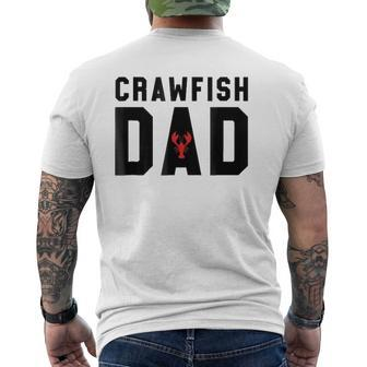 Crawfish Dad Cajun Crawfish Father's Day Black Mens Back Print T-shirt | Mazezy