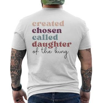 Created Chosen Called Daughter Of The-King Biblical Men's T-shirt Back Print - Monsterry DE